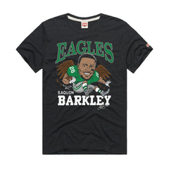 Saquon Barkley Homage Unisex Caricature Player Graphic Tri-Blend T-Shirt - Philadelphia Eagles T-shirts