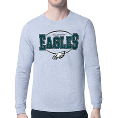 Starter Team Track Graphic Long Sleeve T-Shirt - Philadelphia Eagles T-shirts