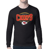 Starter Team Track Graphic Long Sleeve T-Shirt - Kansas City Chiefs T-shirts