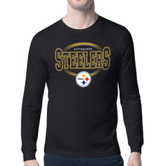 Starter Team Track Graphic Long Sleeve T-Shirt - Pittsburgh Steelers T-shirts