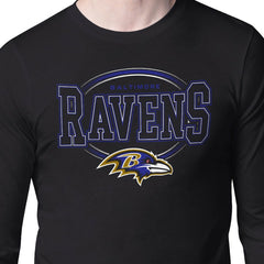 Starter Team Track Graphic Long Sleeve T-Shirt - Baltimore Ravens T-shirts