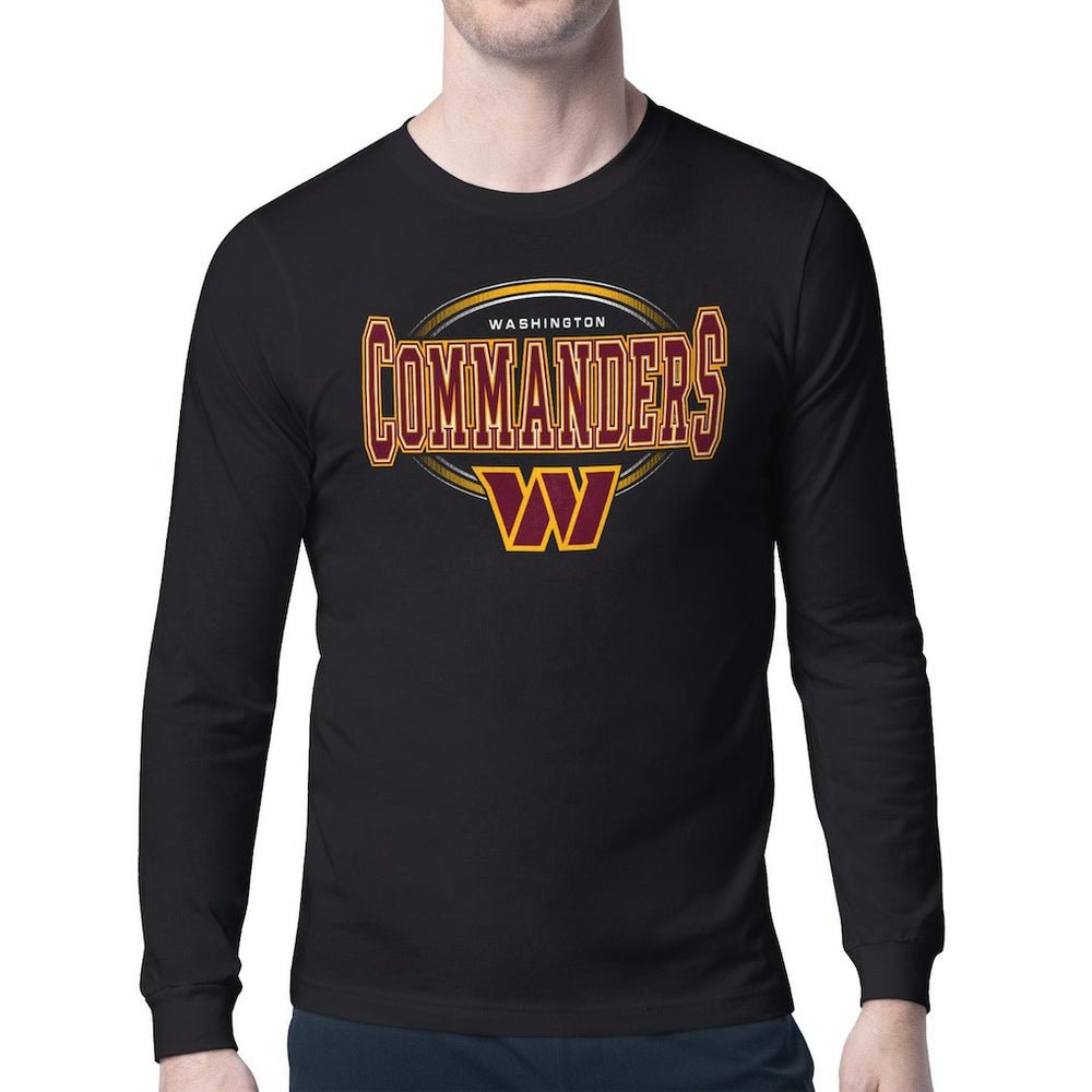 Starter Team Track Graphic Long Sleeve T-Shirt - Washington Commanders T-shirts