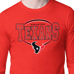 Starter Team Track Graphic Long Sleeve T-Shirt - Houston Texans T-shirts