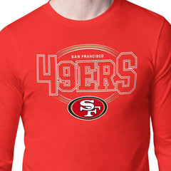 Starter Team Track Graphic Long Sleeve T-Shirt - San Francisco 49ers T-shirts