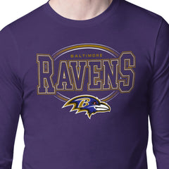 Starter Team Track Graphic Long Sleeve T-Shirt - Baltimore Ravens T-shirts