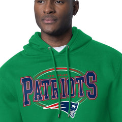 Starter Team Track Graphic Pullover Hoodie - New England Patriots Hoodies