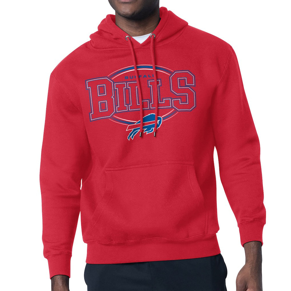 Starter Team Track Graphic Pullover Hoodie - Buffalo Bills Hoodies