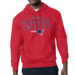 Starter Team Track Graphic Pullover Hoodie - New England Patriots Hoodies