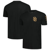 Black San Diego Padres New Era Bronze Logo with Cross Bats Established T-Shirt