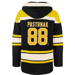 NHL David Pastrnak Boston Bruins '47 Player Name & Number Lacer Hoodie
