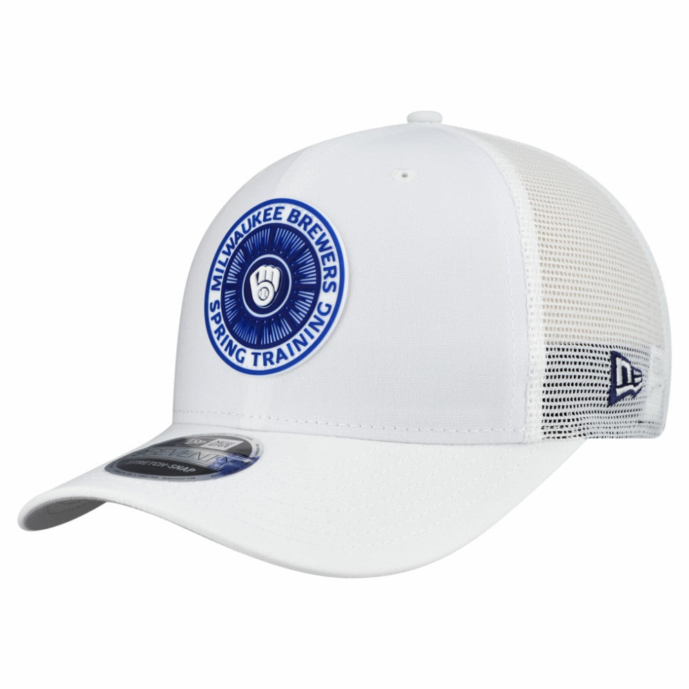 White Milwaukee Brewers New Era 2026 Spring Training Fan Pack 9SEVENTY Adjustable Trucker Hat