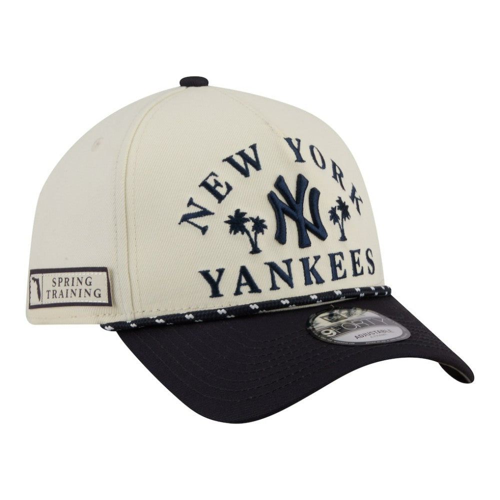 Cream New York Yankees New Era 2026 Spring Training Fan Pack Rope A-Frame 9FORTY Adjustable Hat