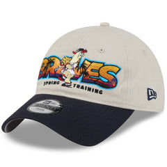 Stone/Navy Atlanta Braves New Era Youth 2026 Spring Training Fan Pack Batter 9TWENTY Adjustable Hat
