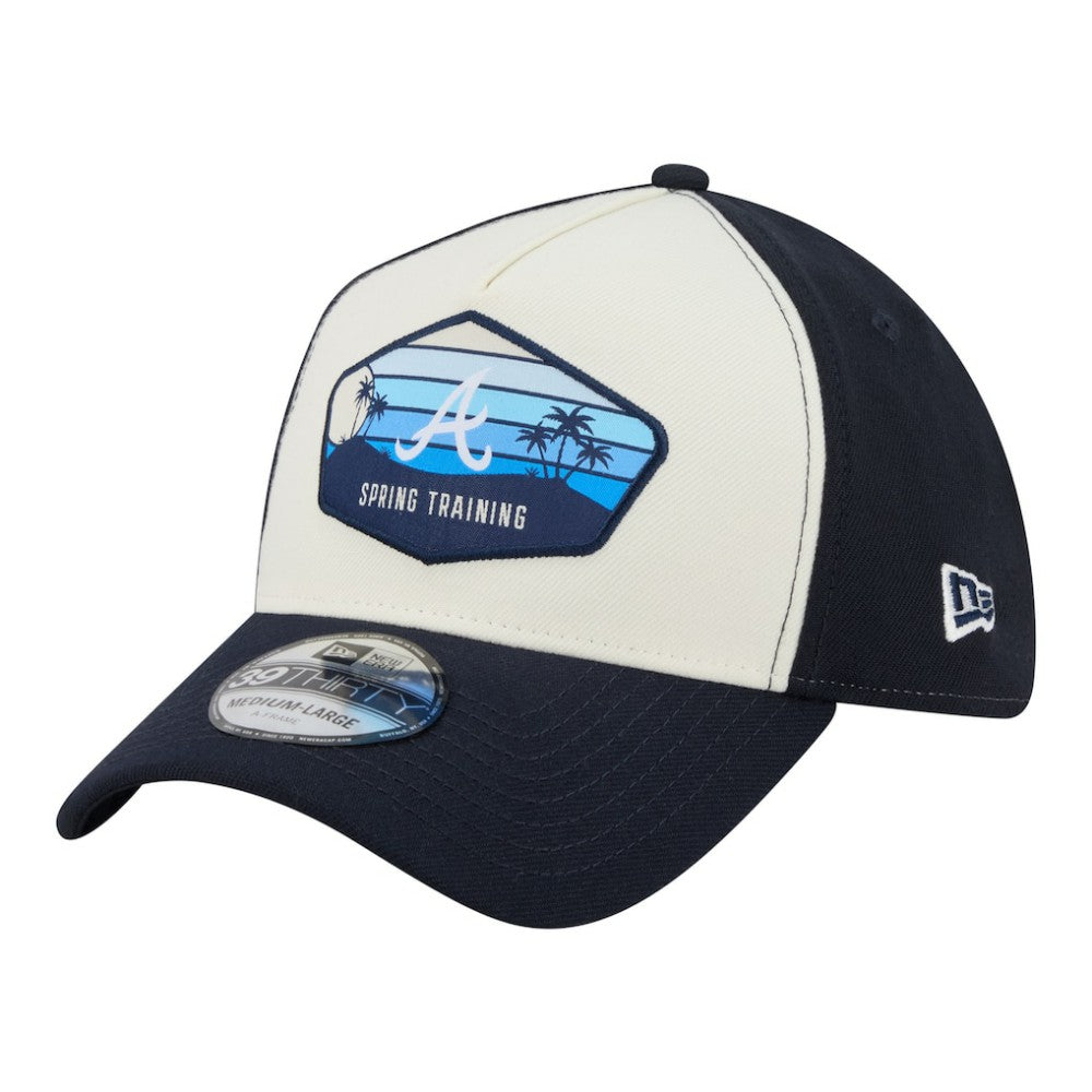 Stone Atlanta Braves New Era 2026 Spring Training Fan Pack Gradient 39THIRTY Flex Hat