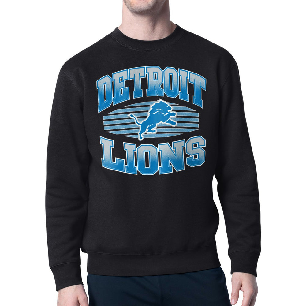 Starter Team Grit Graphic Fleece Pullover Sweatshirt - Detroit Lions Pullover