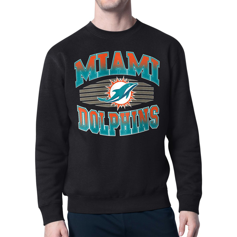 Starter Team Grit Graphic Fleece Pullover Sweatshirt - Miami Dolphins Pullover