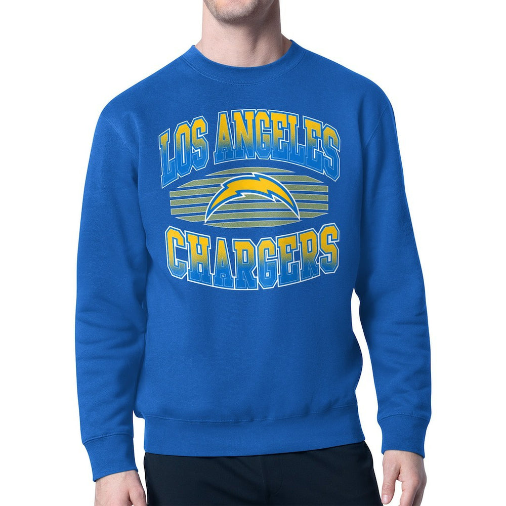 Starter Team Grit Graphic Fleece Pullover Sweatshirt - Los Angeles Chargers Pullover
