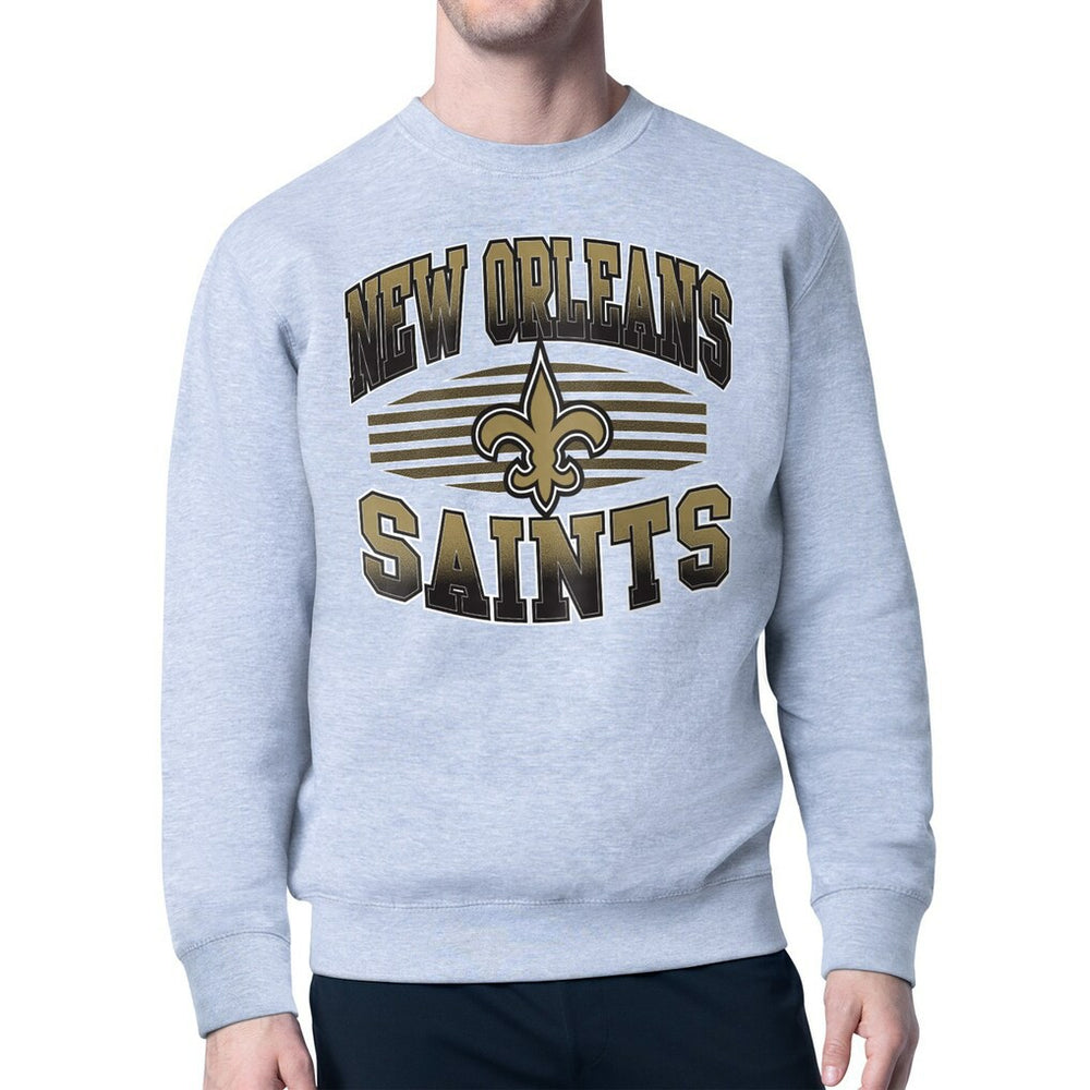 Starter Team Grit Graphic Fleece Pullover Sweatshirt - New Orleans Saints Pullover