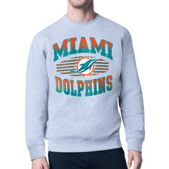 Starter Team Grit Graphic Fleece Pullover Sweatshirt - Miami Dolphins Pullover