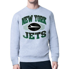 Starter Team Grit Graphic Fleece Pullover Sweatshirt - New York Jets Pullover