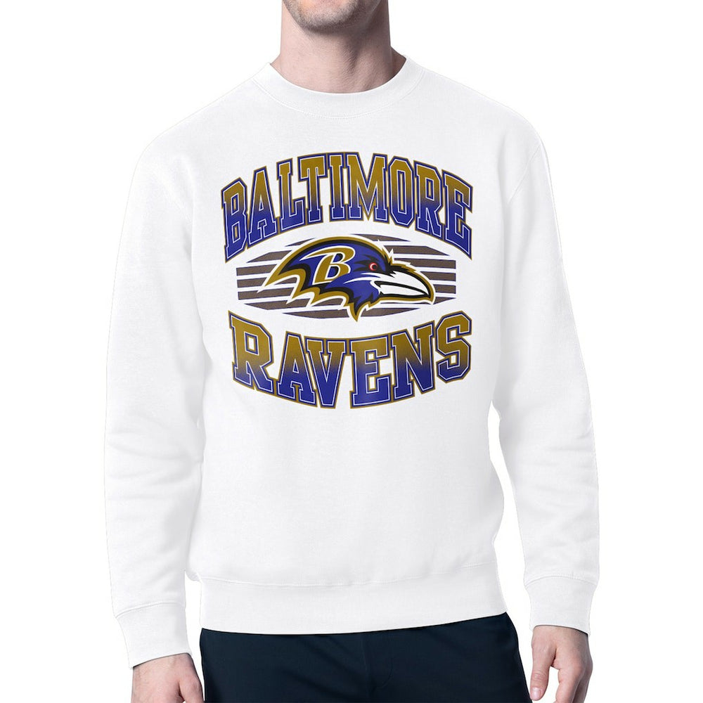 Starter Team Grit Graphic Fleece Pullover Sweatshirt - Baltimore Ravens Pullover