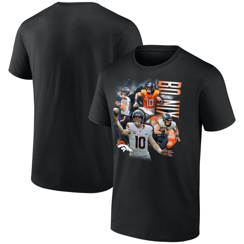 Bo Nix Notorious Graphic T-Shirt - Denver Broncos T-shirts