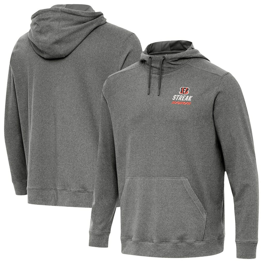 Antigua Streak Cloud Pullover Hoodie - Cincinnati Bengals Hoodies