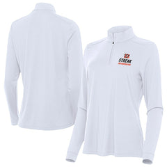 Antigua Women's Streak Intent Quarter-Zip Pullover - Cincinnati Bengals Pullover