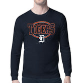 Navy Detroit Tigers Starter Team Track Graphic Long Sleeve T-Shirt