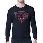 Navy Minnesota Twins Starter Team Track Graphic Long Sleeve T-Shirt