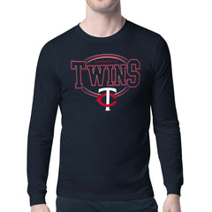Navy Minnesota Twins Starter Team Track Graphic Long Sleeve T-Shirt