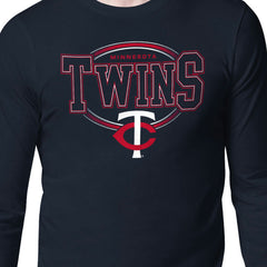 Navy Minnesota Twins Starter Team Track Graphic Long Sleeve T-Shirt
