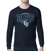 Navy Tampa Bay Rays Starter Team Track Graphic Long Sleeve T-Shirt