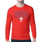 Red Philadelphia Phillies Starter Team Track Graphic Long Sleeve T-Shirt