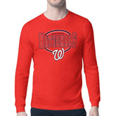 Red Washington Nationals Starter Team Track Graphic Long Sleeve T-Shirt