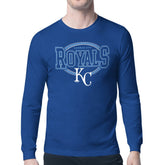 Royal Kansas City Royals Starter Team Track Graphic Long Sleeve T-Shirt