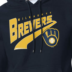 Navy Milwaukee Brewers Starter Modern Tailsweep Fleece Tri-Blend Pullover Hoodie