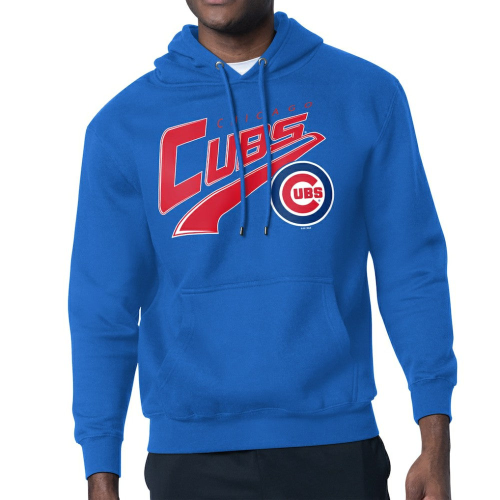 Royal Chicago Cubs Starter Modern Tailsweep Fleece Tri-Blend Pullover Hoodie