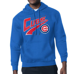 Royal Chicago Cubs Starter Modern Tailsweep Fleece Tri-Blend Pullover Hoodie