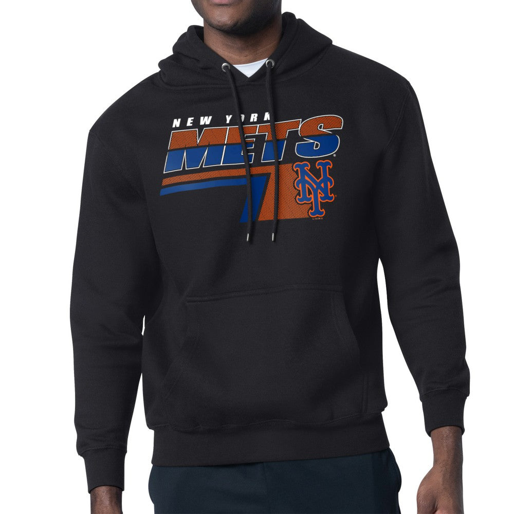 Black New York Mets Starter Logo Push Graphic Hoodie