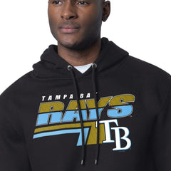 Black Tampa Bay Rays Starter Logo Push Graphic Hoodie