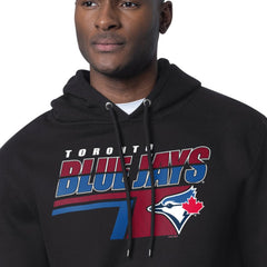 Black Toronto Blue Jays Starter Logo Push Graphic Hoodie