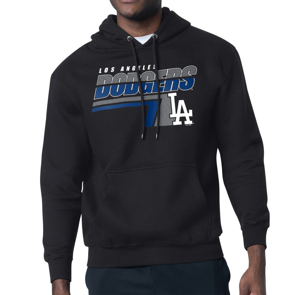 Black Los Angeles Dodgers Starter Logo Push Graphic Hoodie