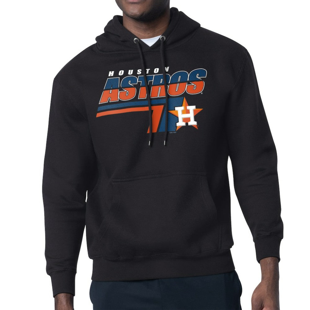 Black Houston Astros Starter Logo Push Graphic Hoodie