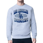 Heather Gray Los Angeles Dodgers Starter Team Grit Graphic Fleece Pullover Sweatshirt