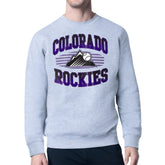 Heather Gray Colorado Rockies Starter Team Grit Graphic Fleece Pullover Sweatshirt