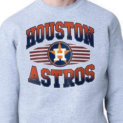 Heather Gray Houston Astros Starter Team Grit Graphic Fleece Pullover Sweatshirt