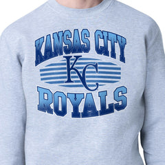 Heather Gray Kansas City Royals Starter Team Grit Graphic Fleece Pullover Sweatshirt