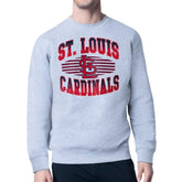 Heather Gray St. Louis Cardinals Starter Team Grit Graphic Fleece Pullover Sweatshirt