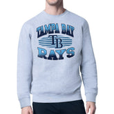 Heather Gray Tampa Bay Rays Starter Team Grit Graphic Fleece Pullover Sweatshirt
